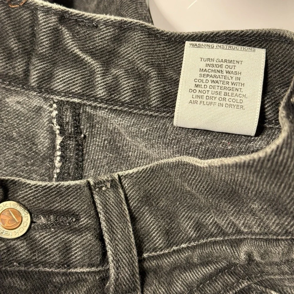 VTG 90s Rocky Mountain Rockies Black Denim Jeans High Waisted Bareback 9/10 XL - Picture 6 of 6